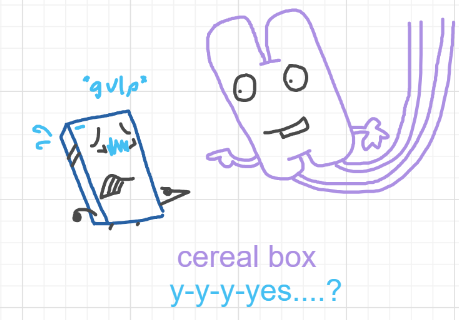 A panel from Running Duos, episode four of the Board Boards object show by Furretwalk/WalkingFurret.